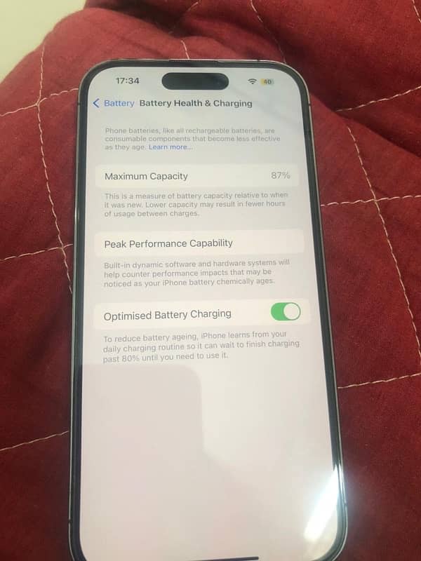 Iphone 14 pro /Deep Purple /128 gb/87% battery health/Non PTA LL/A 8