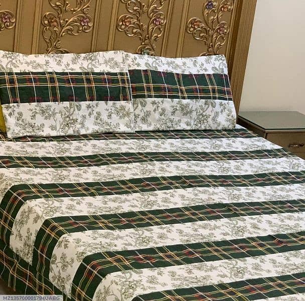 3 pcs cotton sotton patchwork  double bedsheets 4