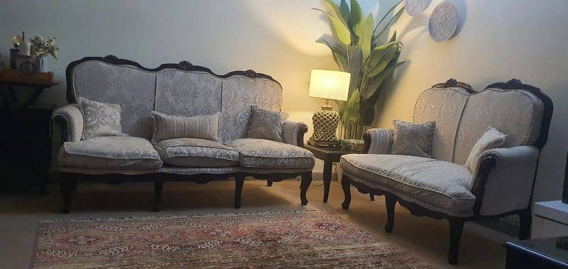 7 seater sofa set with 1 center table and 2 side tables 1