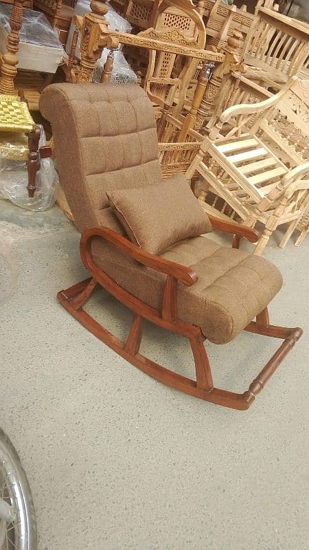 Easy chair solid wood kikar /Rocking Chair/Chair/Sofa/Dewan/Bed 3