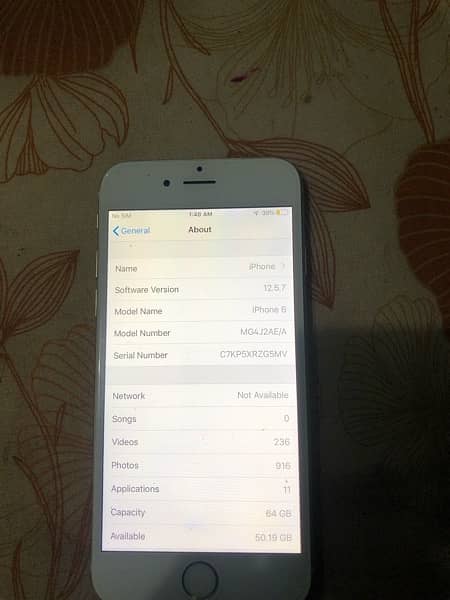 iphone 6 \64gb momory /all ok pta provide/ 03077167516 1