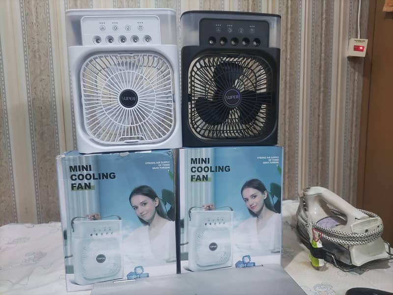 3 In 1 Fan Portable AIr Conditioner Household Small Air Cooler LED Nig 1