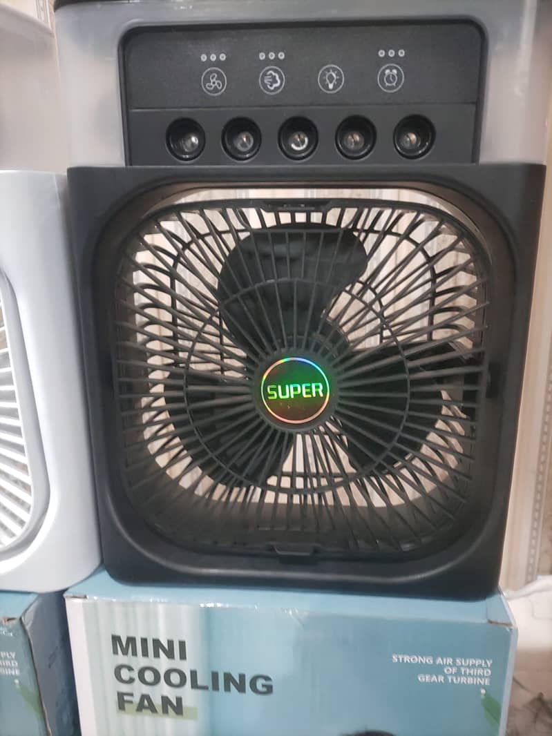 3 In 1 Fan Portable AIr Conditioner Household Small Air Cooler LED Nig 2