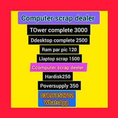 computer scrap dealer 03196852702 WhatsApp 0