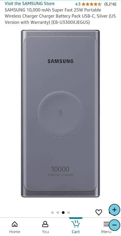 Samsung original wireless battery power bank charger 10000 mah 2