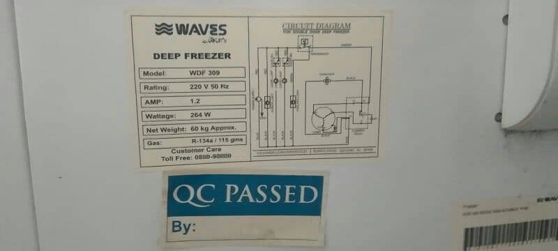 waves freezer one door 1