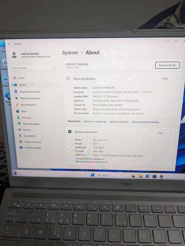 Dell core i7 10 gen 8 gb 1 tb ssd 1