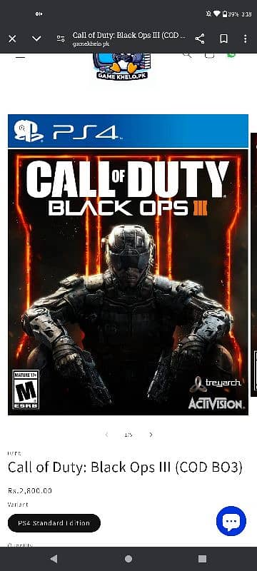 Call of duty : Black ops | | | (COD BO3) 4