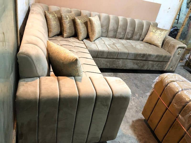 L Shape sofa set / Poshish sofa set / Corner sofa set / sofa set 6