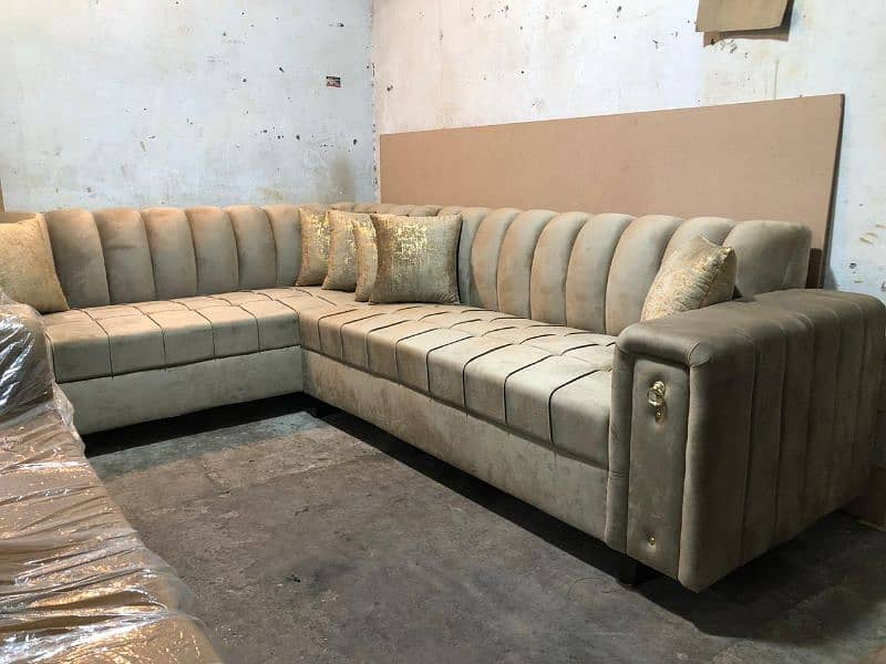 L Shape sofa set / Poshish sofa set / Corner sofa set / sofa set 7