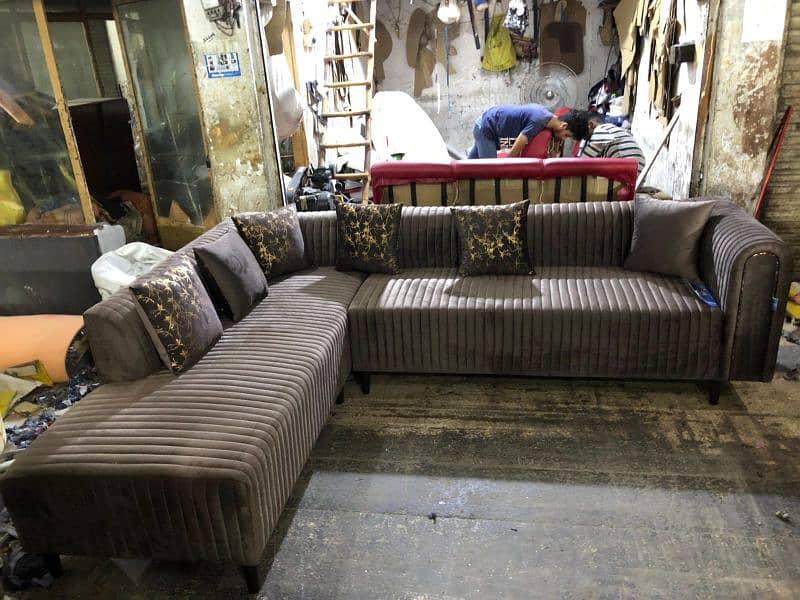 L Shape sofa set / Poshish sofa set / Corner sofa set / sofa set 16