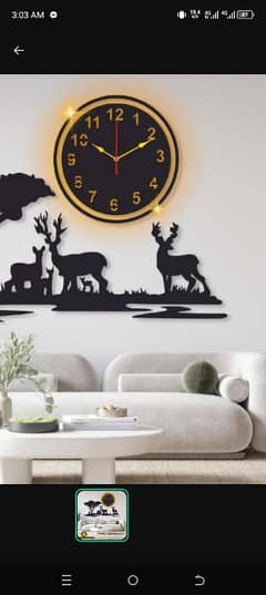 wall clock with back light available for sale