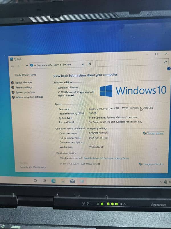 Lenovo Laptop 2gb ram All okay exchange possible with mobile urgent 3