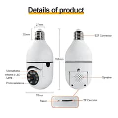 V380 Bulb Camera wifi 360 Rotate Night vision 2 way talk video Record