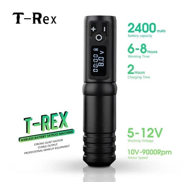 T-Rex Ambition New Wireless Battery Tattoo Machine Pen 0