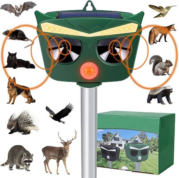 Amazon Branded Solar birds Ultrasonic Animal Repeller waterproof 0