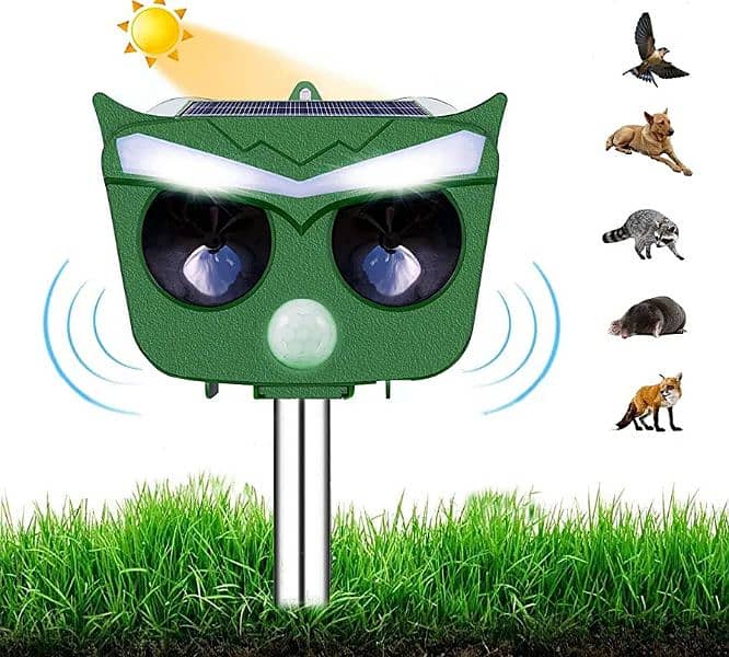 Amazon Branded Solar birds Ultrasonic Animal Repeller waterproof 5