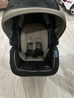 car seat with baby stroller