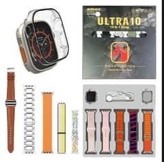 ULTRA 10 10 in 1 Straps Smartwatch with WirelessCharging