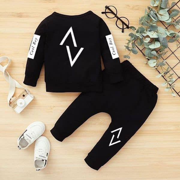 2 pcs boy's Cotton printed sweatshirt tracksuit 1