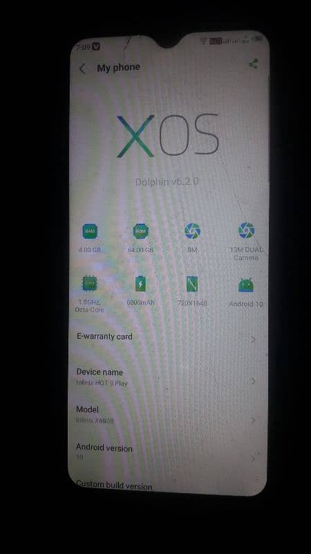 infinix hot 9 play 4/64ram  03315276132 3