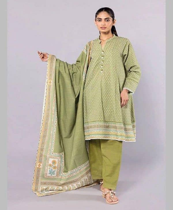 3pcs karandi unstitched suits for woman free delivery 3