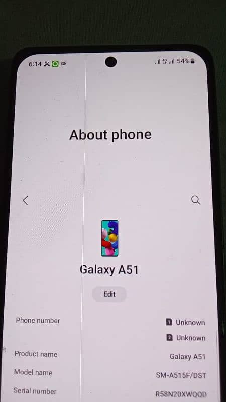 Samsung a51 6/128 penal glass change 0