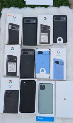 Google pixel 5/4A5g/6/6a/7/7a/8/8A/8pro box pack & used Pta & non pta