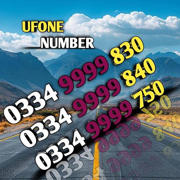 UFONE GOLDEN NUMBERS AVAILABLE 3