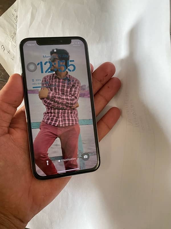 I phone x pta 256 gb with box 52500 only 0