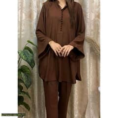 2 pcs woman's Unstiched Cambric plain suit, (03145156658)