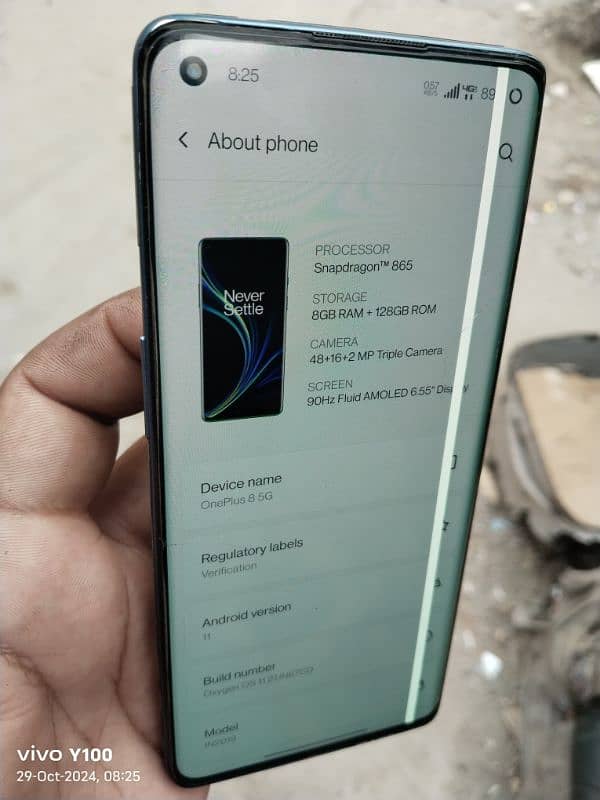 oneplus 8 8GB 128 GB VIP PTA proof fingerprint okay 4