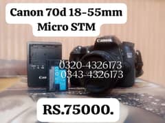 Canon 70d 18-55mm micro STM lens