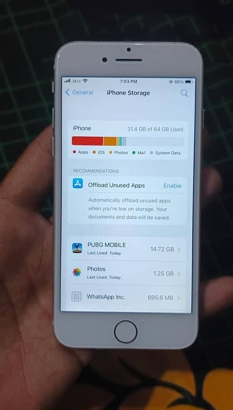 Iphone PTA Approved For Sale With Original Box 64 GB All Okay 7