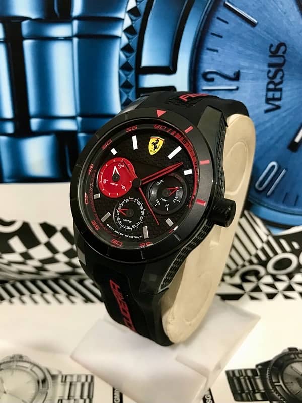 FERRARI-ORIGINAL-SPORTS-CHRONOMETERS-NEW WATCH-RADO-OMEGA-ROLEX-SEIKO 1