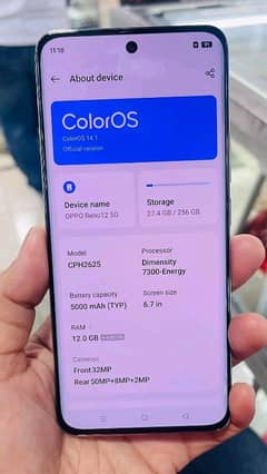 Oppo Reno 12 5G 12gb ram 256gb 03193220609