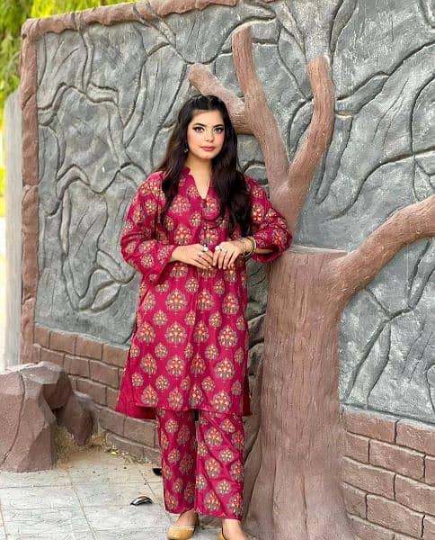 women's suit | stitched suit | casual suit | 2 pcs printed suit 1