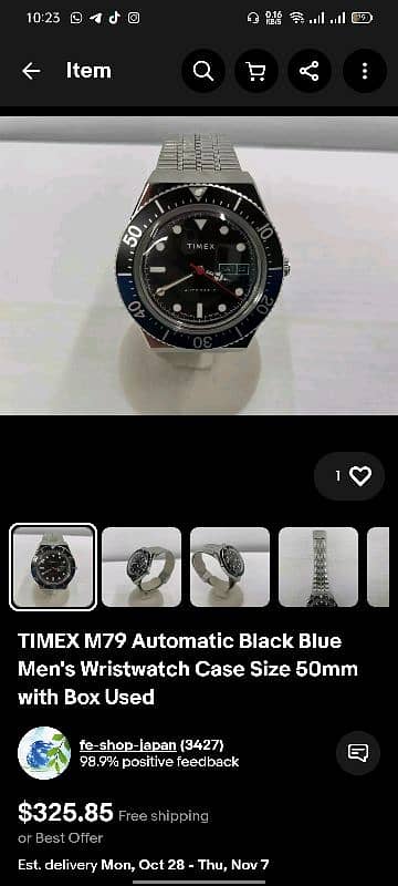 Timex M79 Batman edition original Automatic 0