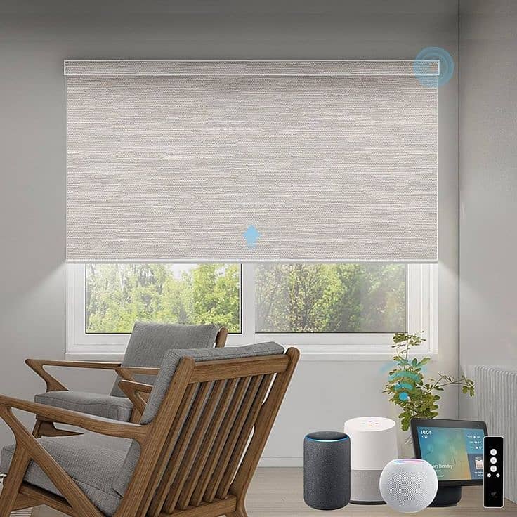 automatic remote control blinds roller blinds curtain track window 17