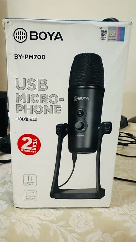 PM-BOYA 700 Mic with Stand and with both boxes 2