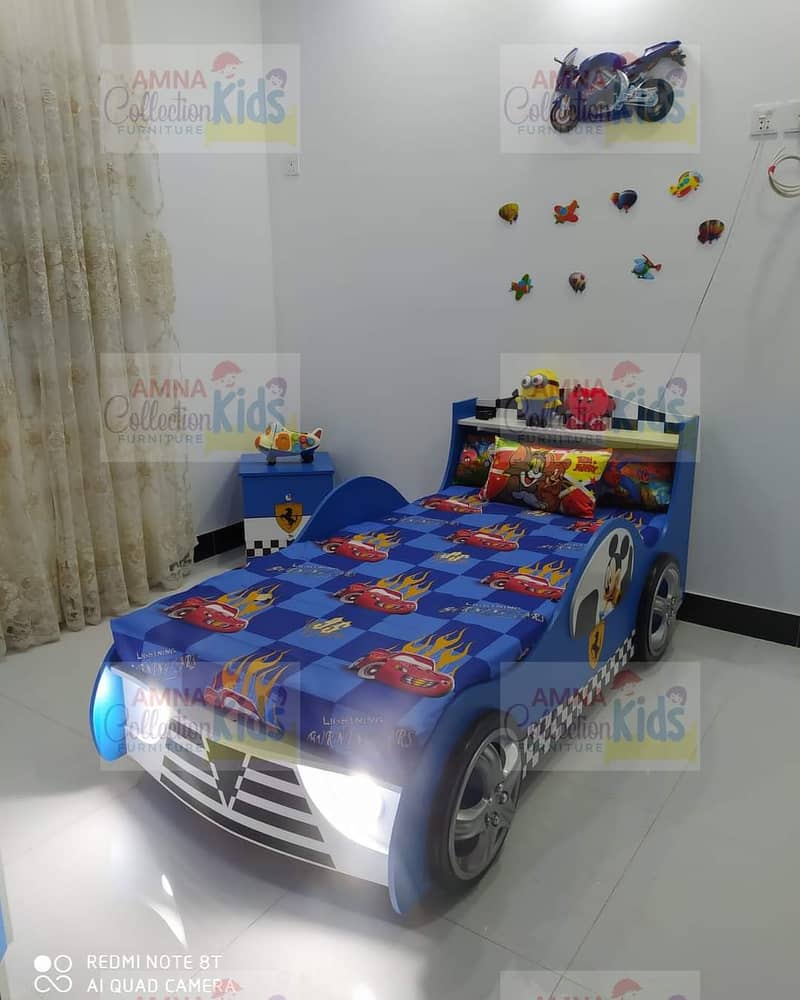 Baby bed | kids Car Bed | kids wooden bed | Kid Furniture | Double be 5