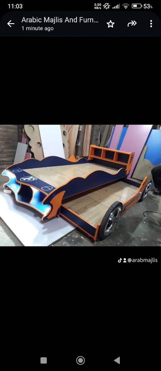 Baby bed | kids Car Bed | kids wooden bed | Kid Furniture | Double be 15