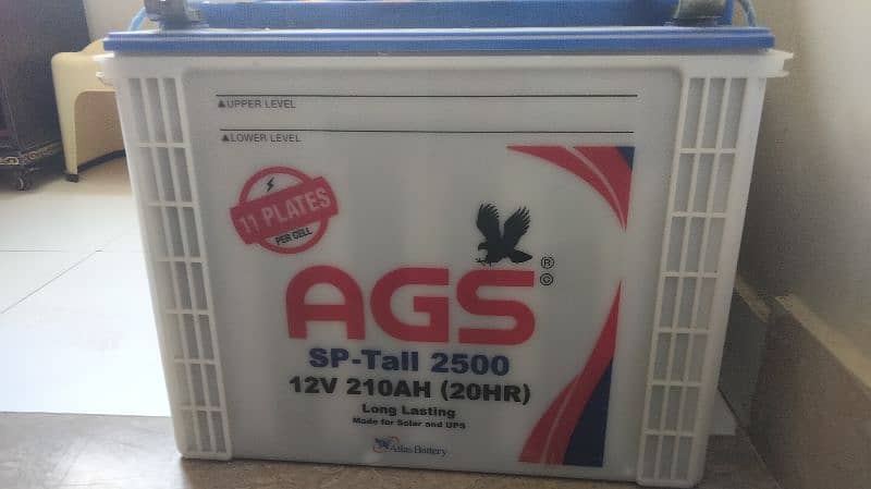 AGS Tubular Battery 210 AH one year used with good backup 0