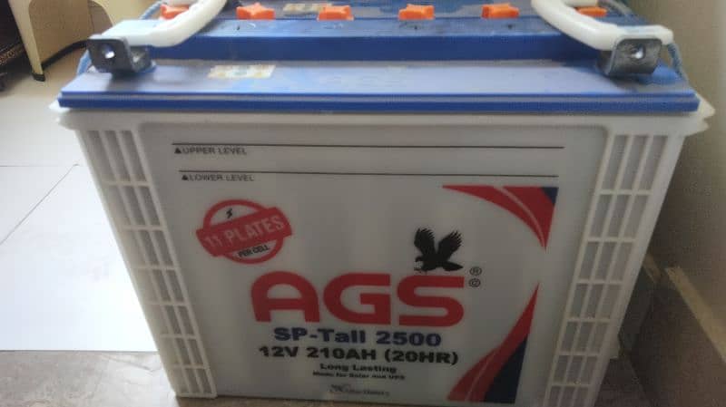 AGS Tubular Battery 210 AH one year used with good backup 1