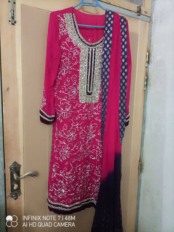 shirt , dupatta with bell bottom trouser 1