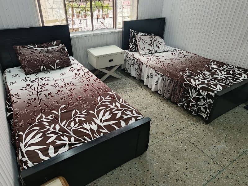 Two Single beds with two side tables 5