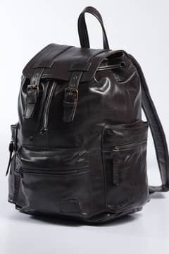 Genuine Cow Leather Back Pack for travel crafters, trekkers, hikers