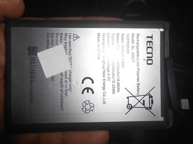 Tecno Camon 18T Battery Original 1