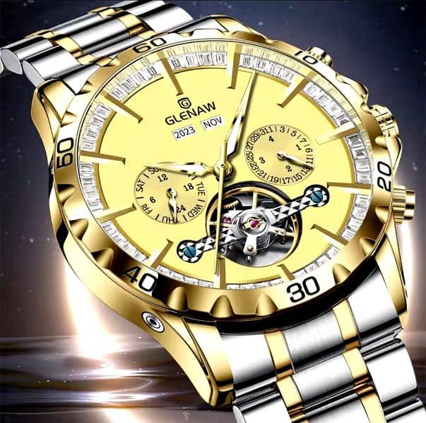 WATCH GLENAW Mechanical Watch Year Month Business Watches GL8961 16