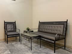 5 Seater Iron sofa set with 2 Tables 0